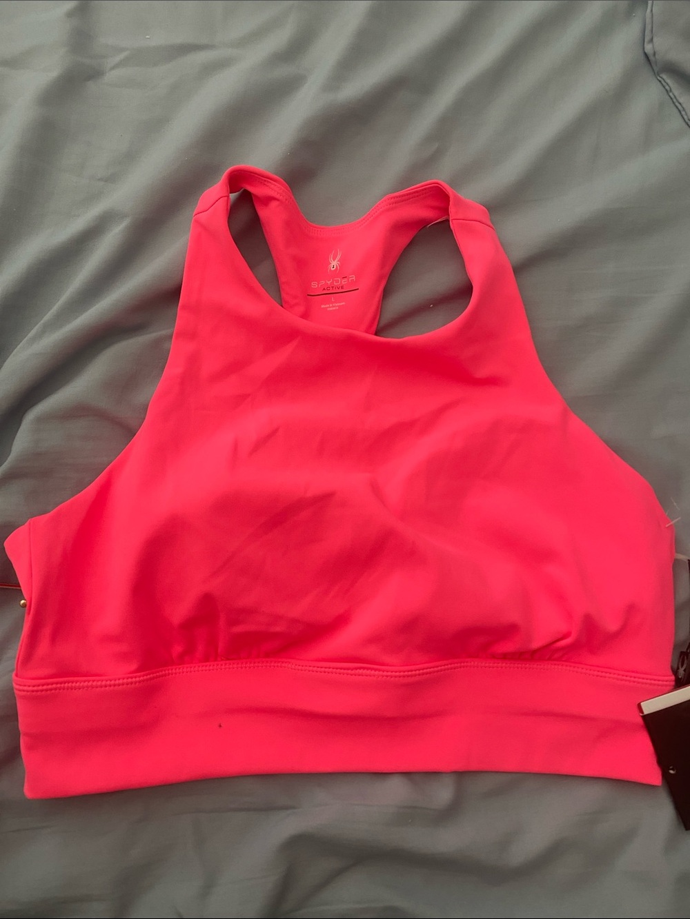 💕NEW💕 Spyder Active Neon Pink Sport Bra in size L *MSRP 48$